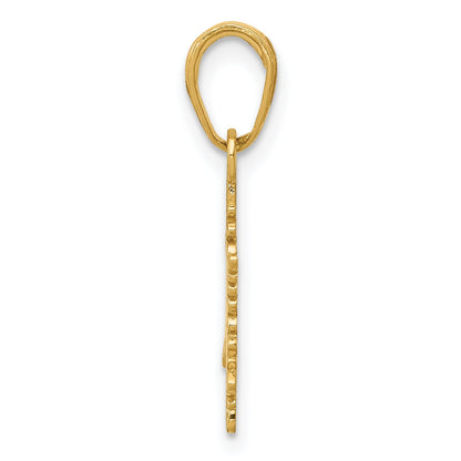 10K Yellow Gold Small Snowflake Pendant