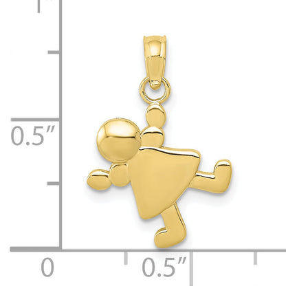 10K Yellow Gold Little Girl Charm