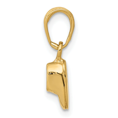 10K Yellow Gold Baby Shoe Charm