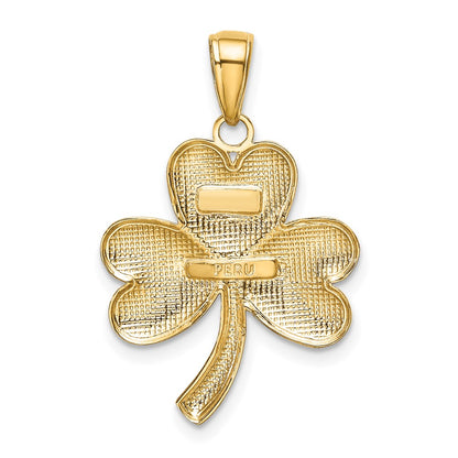 10K Yellow Gold Shamrock Charm