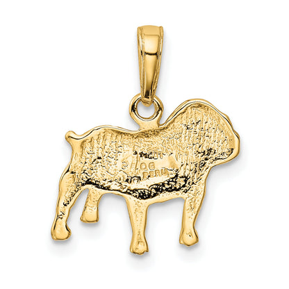 10K Yellow Gold 10K Bulldog Charm