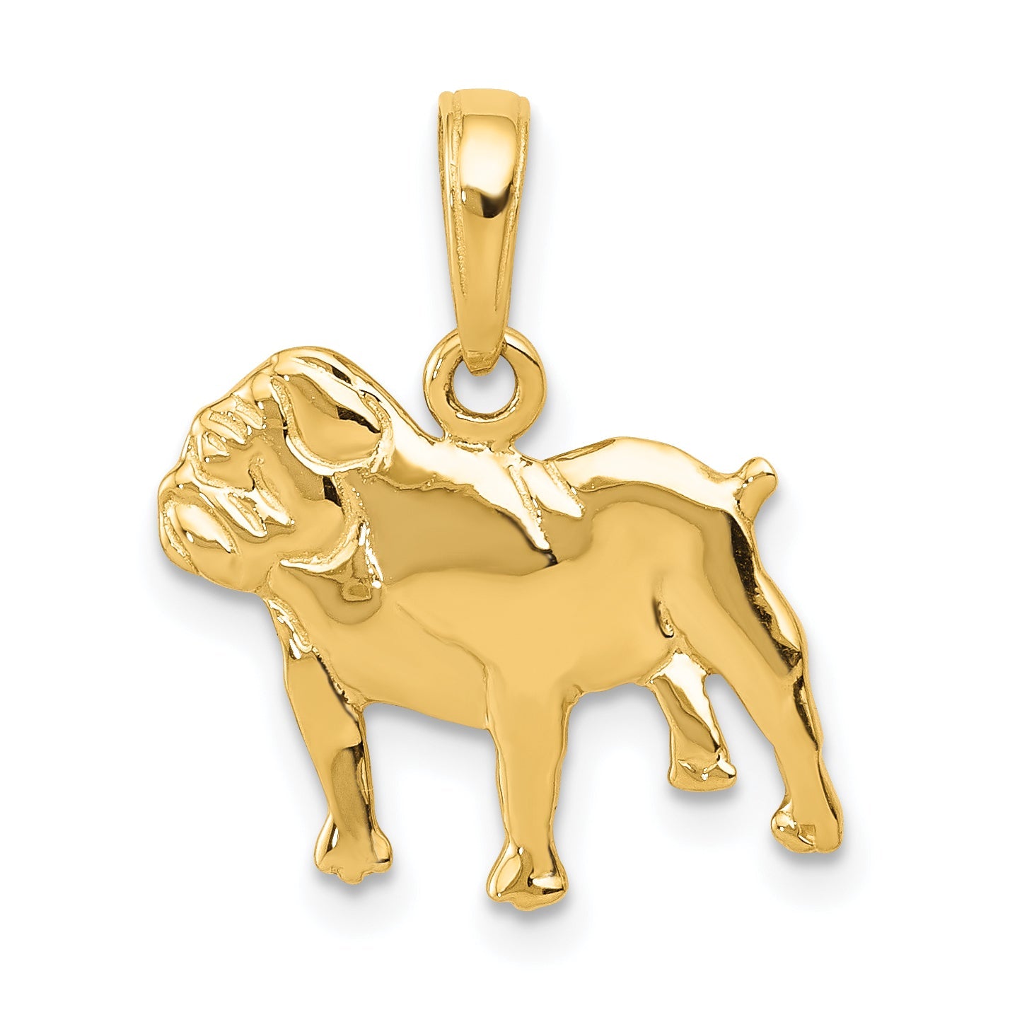 10K Yellow Gold 10K Bulldog Charm