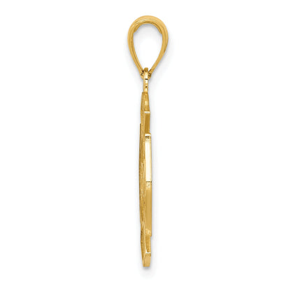 10K Yellow Gold Fire Dept. Maltese Cross Pendant