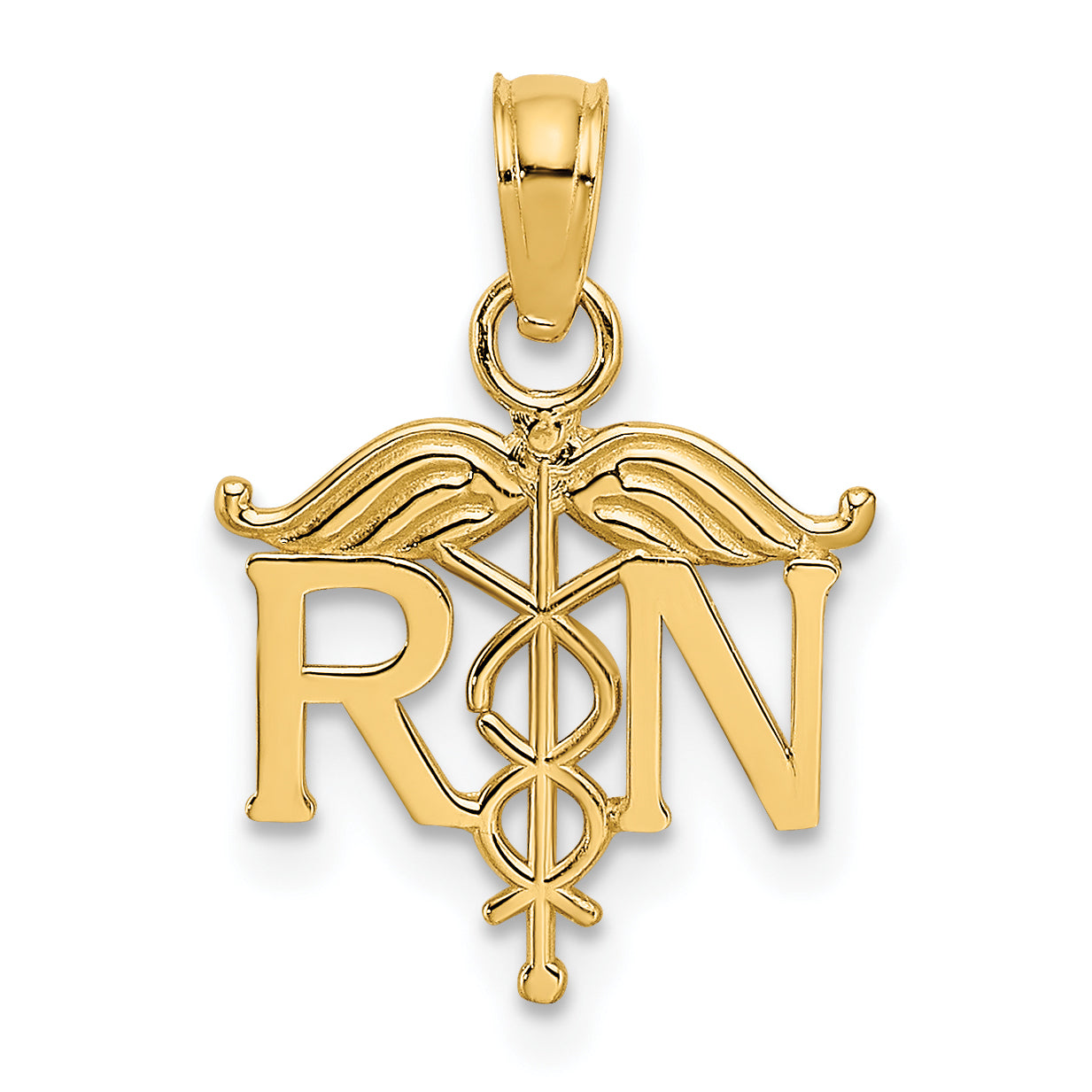 10K Yellow Gold 10K Registered Nurse Pendant