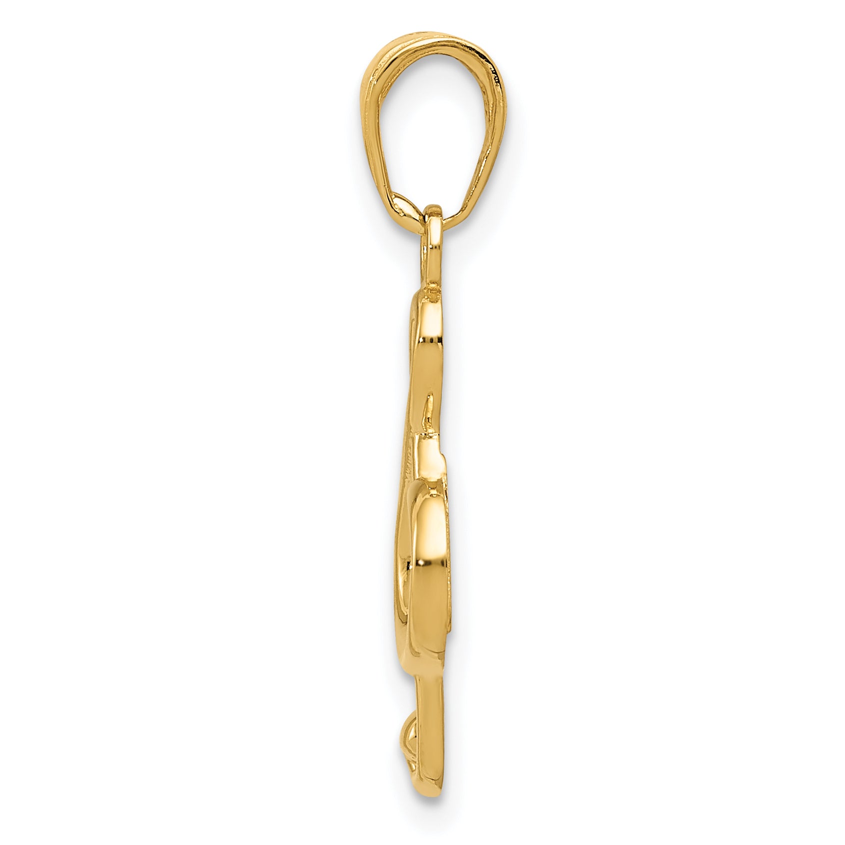 10K Yellow Gold Treble Clef Pendant