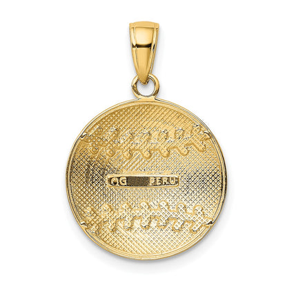 10K Yellow Gold 10K Diamond-Cut Baseball Charm