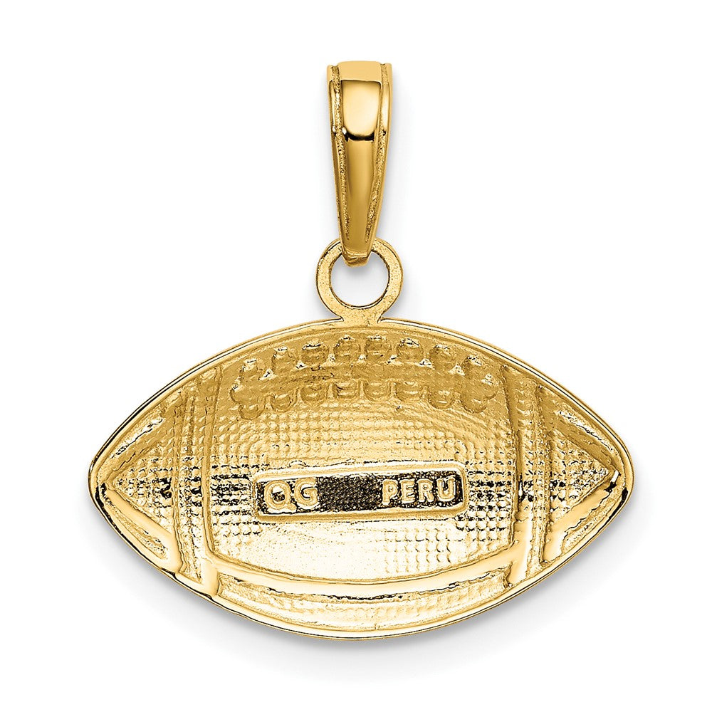 10K Yellow Gold Football Pendant