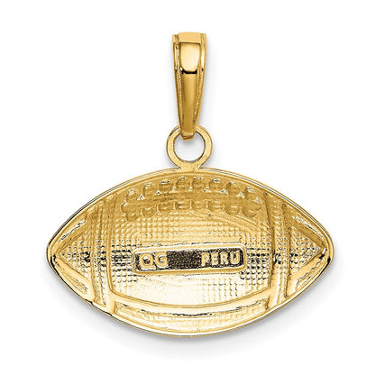 10K Yellow Gold Football Pendant