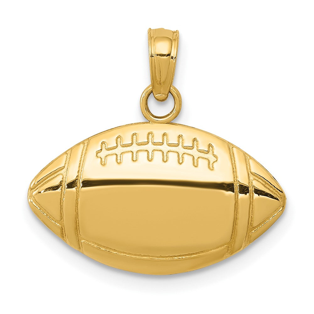 10K Yellow Gold Football Pendant