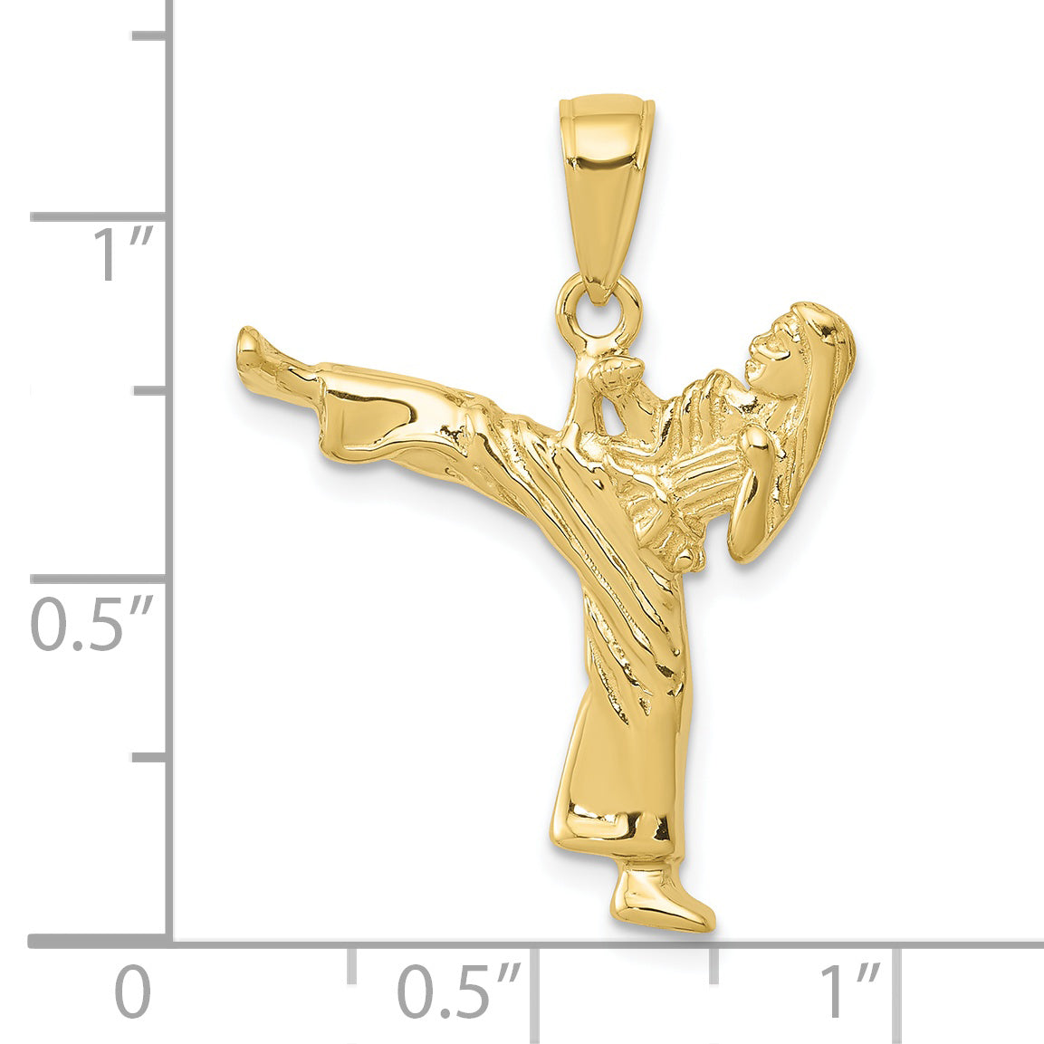 10K Yellow Gold Girl Karate Charm
