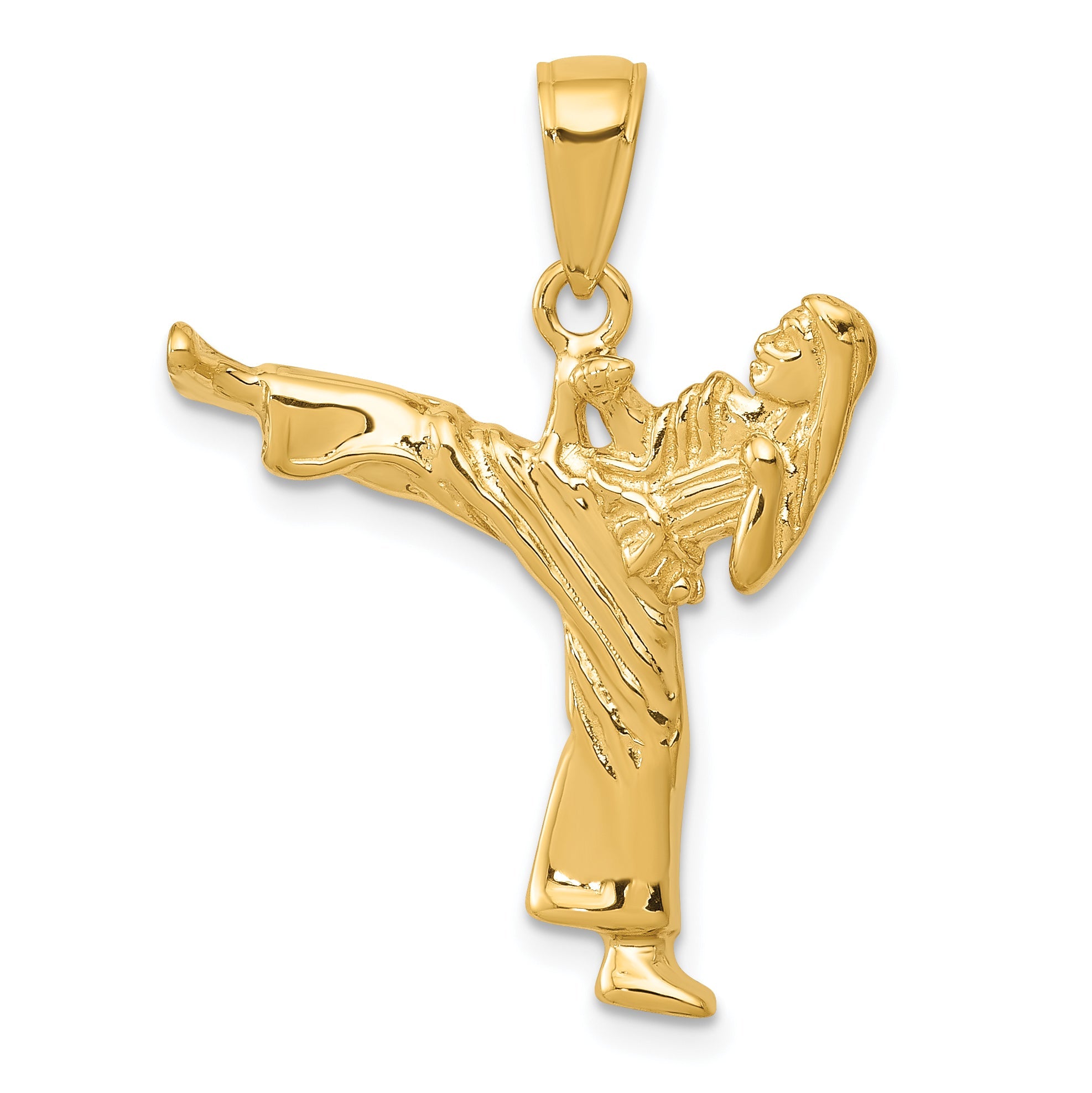10K Yellow Gold Girl Karate Charm