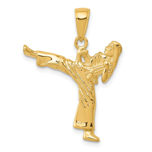 10K Yellow Gold Girl Karate Charm