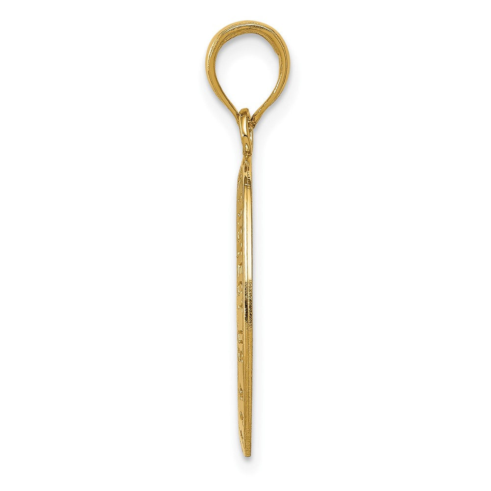 10K Yellow Gold Saint Christopher Medal Pendant