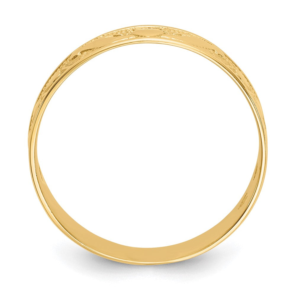 10K Yellow Gold 10K Polished Claddagh Band