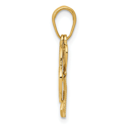 10K Yellow Gold 10K Polished Heart Key And Lock Charm