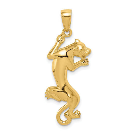 10K Yellow Gold 10K Polished Panther Pendant