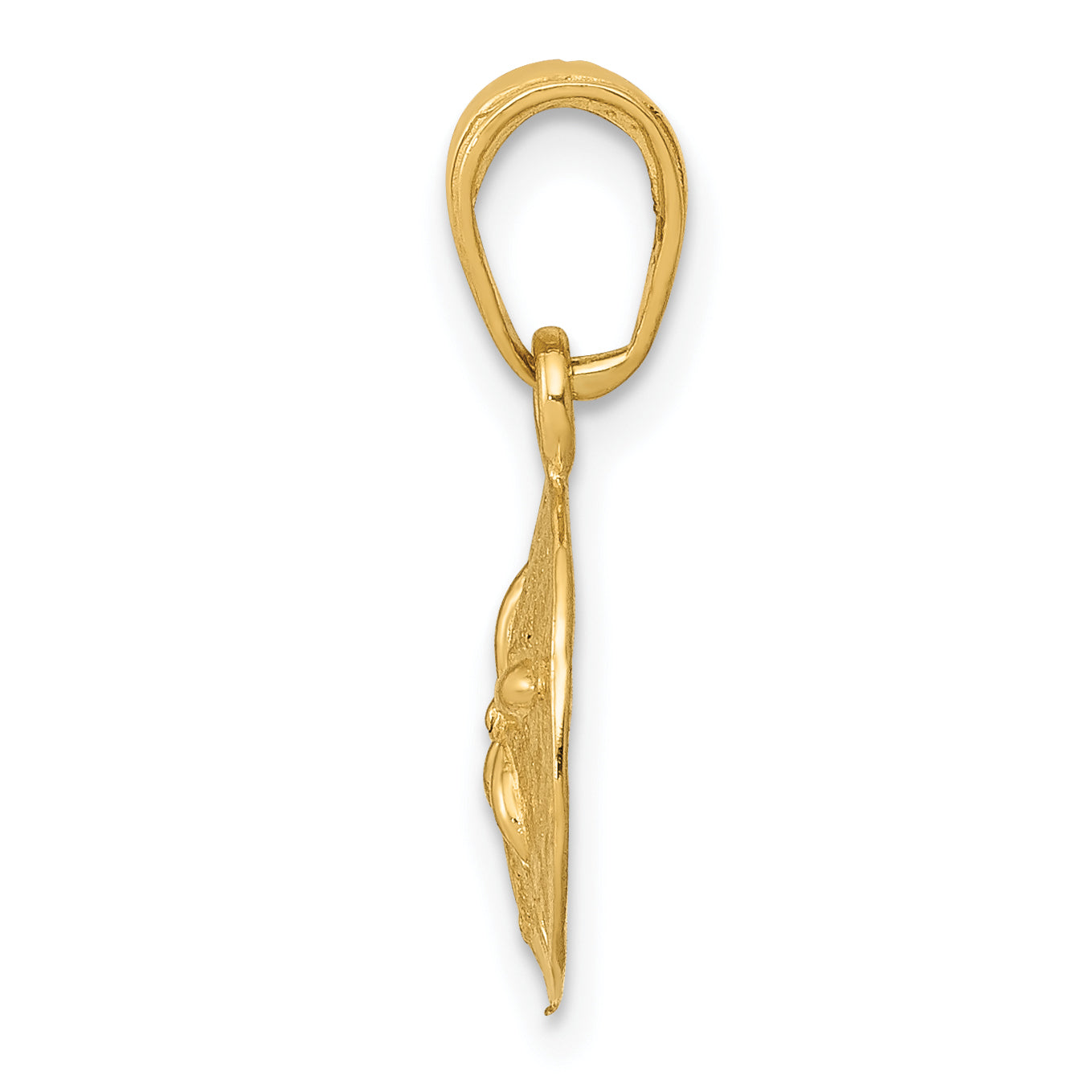 10K Yellow Gold Sand Dollar Pendant