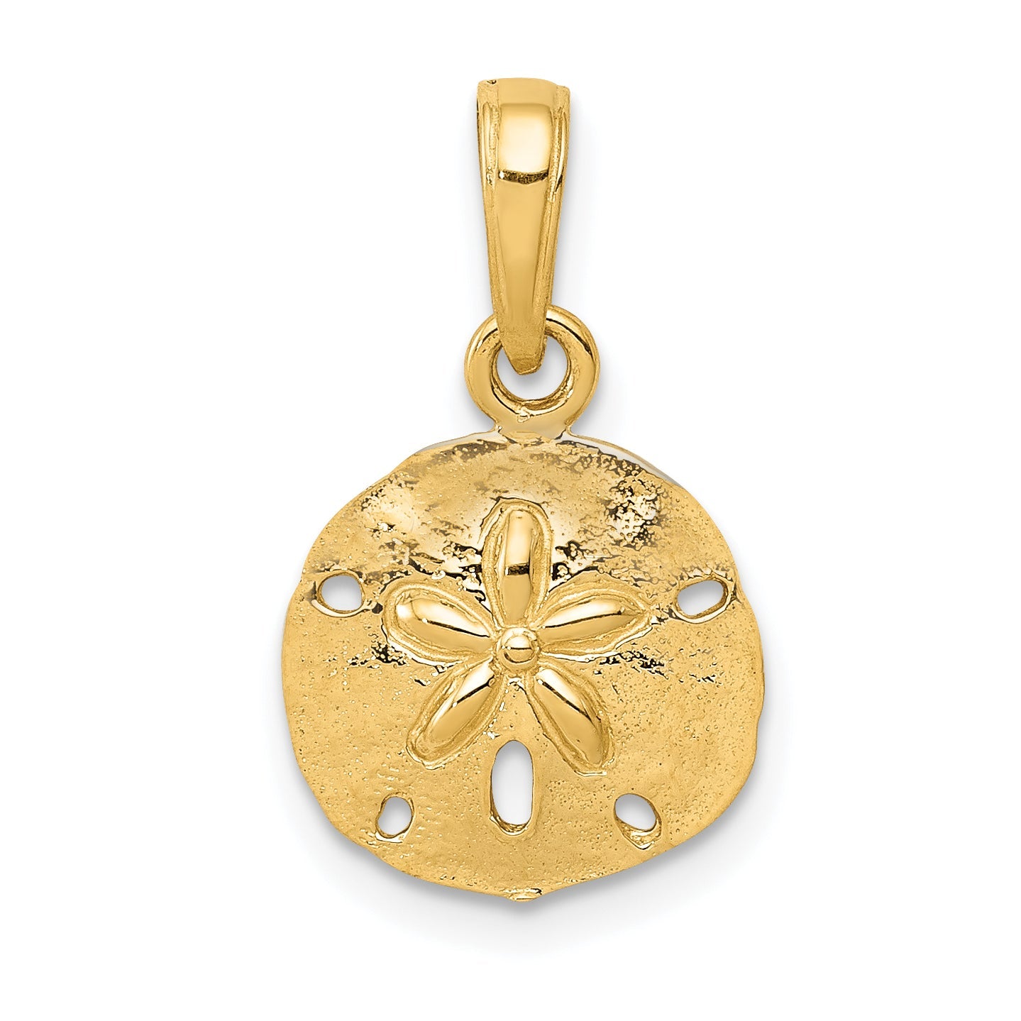 10K Yellow Gold Sand Dollar Pendant