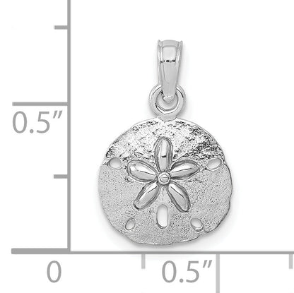 10K White Gold 10K Polished Sand Dollar Pendant