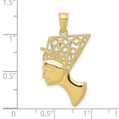 10K Yellow Gold Nefertiti Pendant