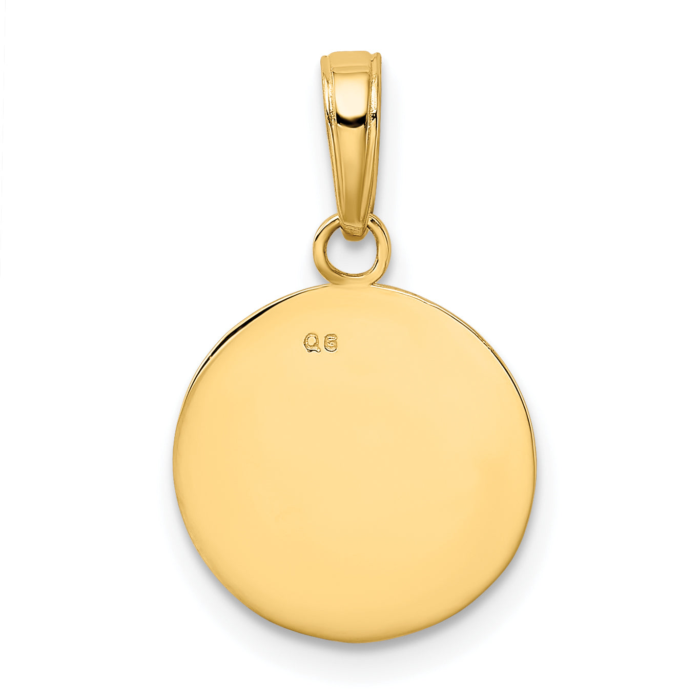 10K Yellow Gold 10K Polished Baseball Closed Back Pendant