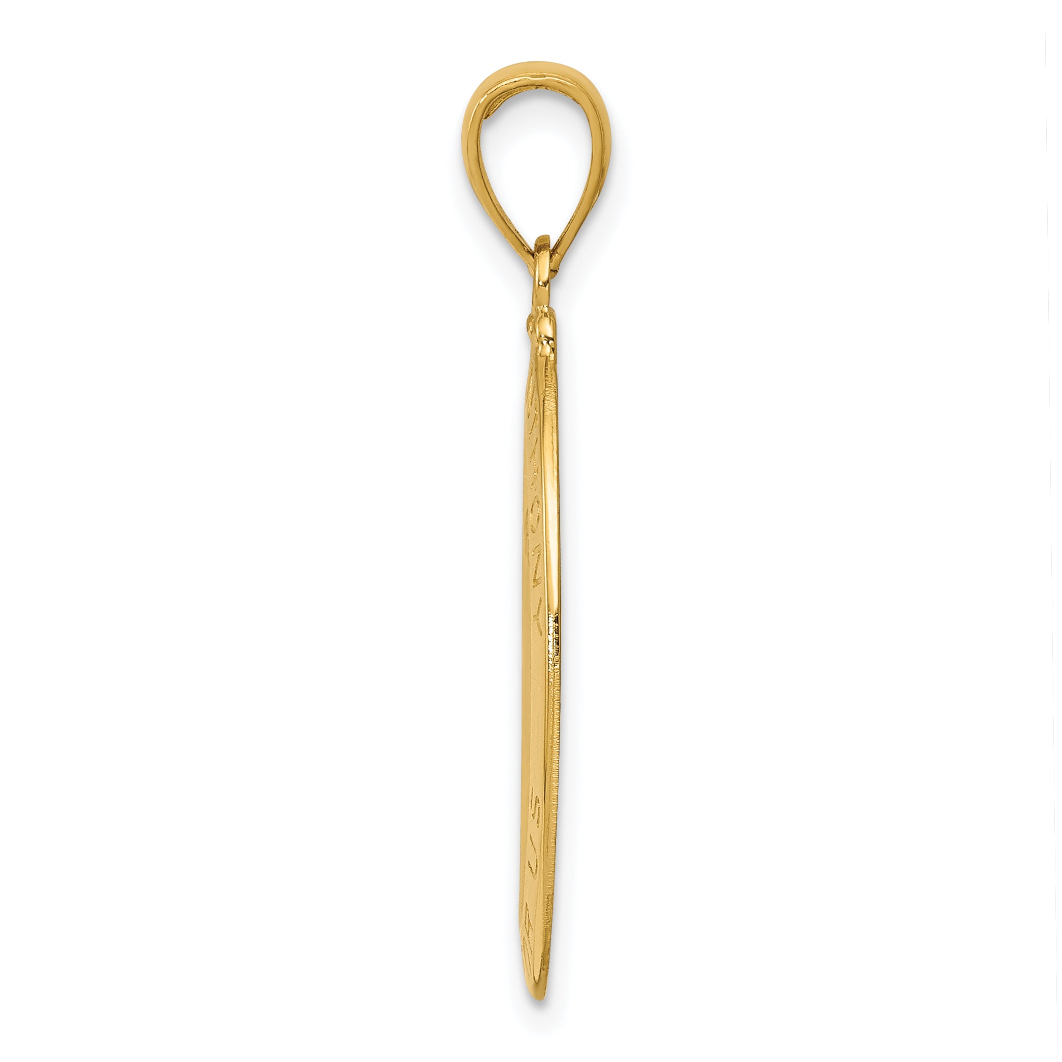 10K Yellow Gold Saint Anthony Oval Medal Pendant