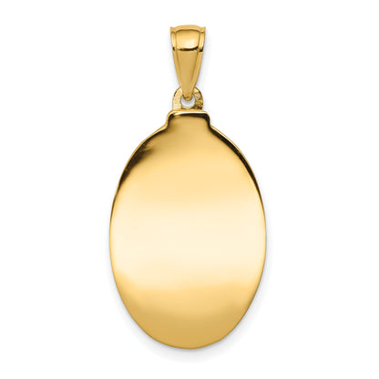 10K Yellow Gold Saint Anthony Oval Medal Pendant