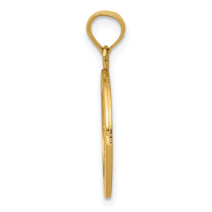 10K Yellow Gold Saint Michael Medal Pendant