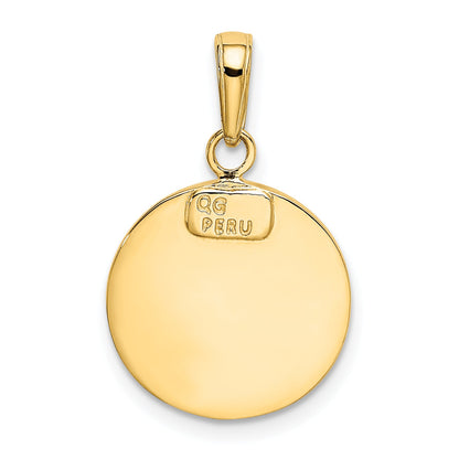 10K Yellow Gold Saint Michael Medal Pendant