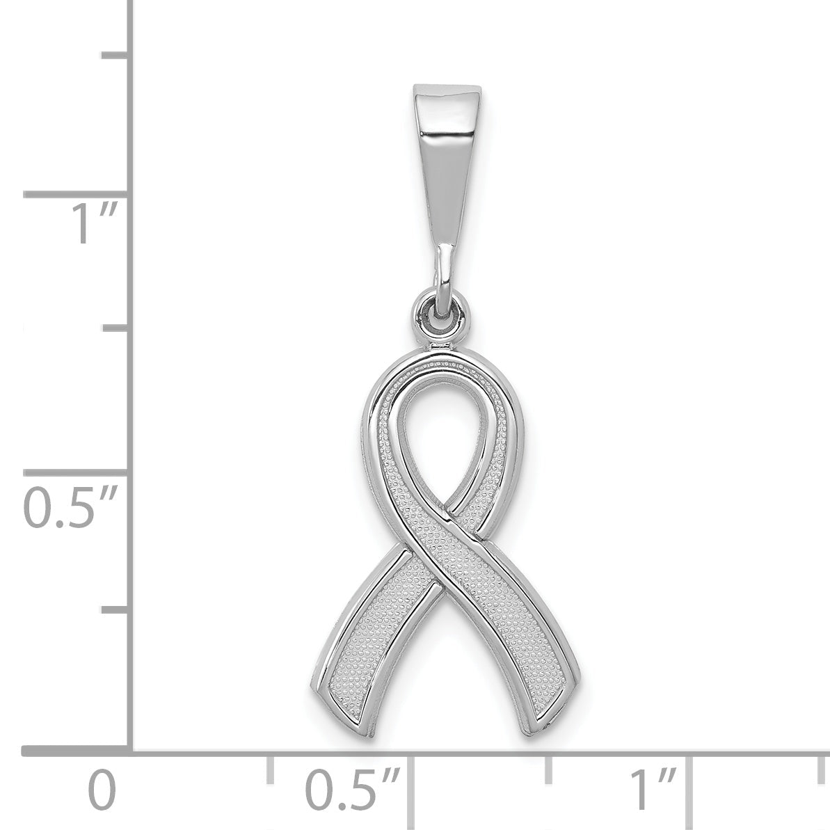 10K White Gold Awareness Pendant