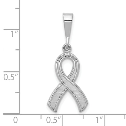 10K White Gold Awareness Pendant