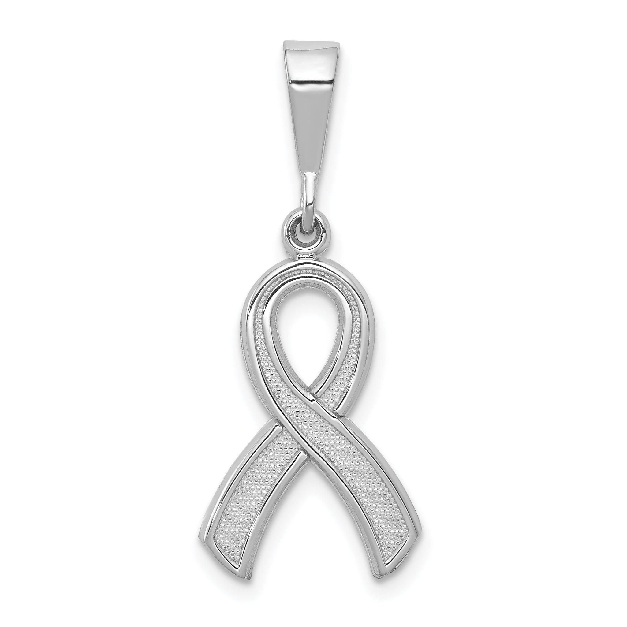 10K White Gold Awareness Pendant