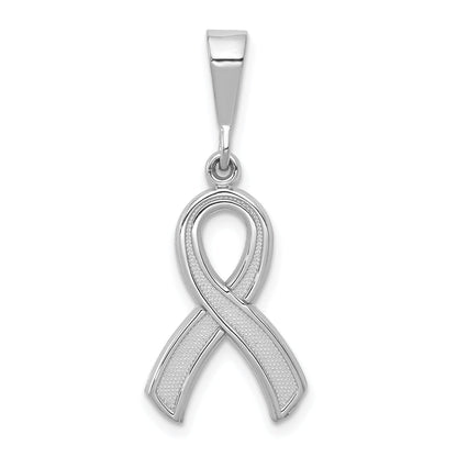 10K White Gold Awareness Pendant
