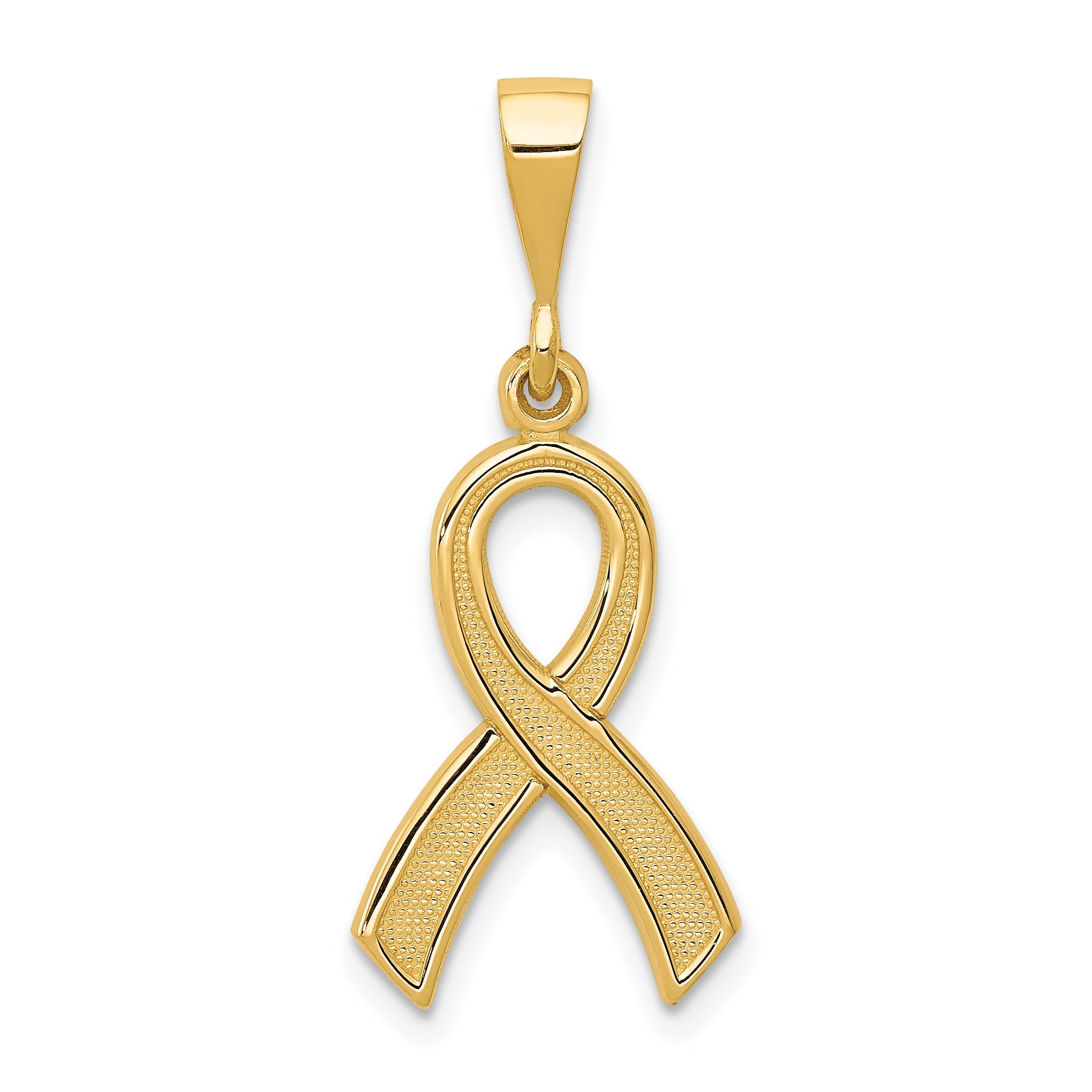 10K Yellow Gold Awareness Pendant