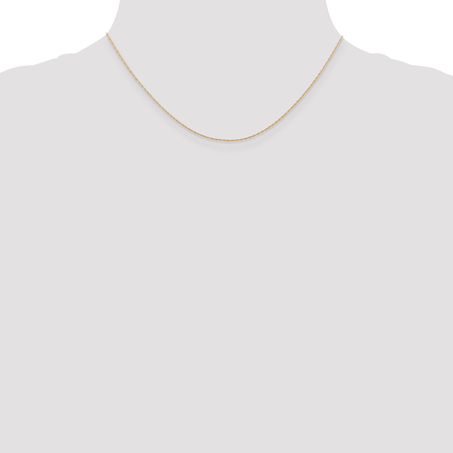 10K Rose Gold 10K .5mm Carded Cable Rope Chain