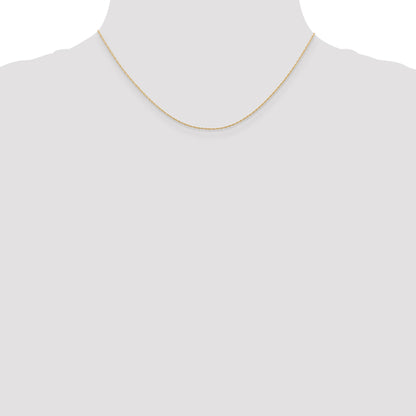 10K Rose Gold 10K .5mm Carded Cable Rope Chain