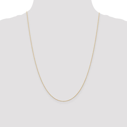 10K Rose Gold 10K .5mm Carded Cable Rope Chain