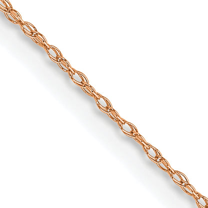 10K Rose Gold 10K .5mm Carded Cable Rope Chain
