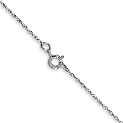 10K White Gold .5mm Carded Cable Rope Chain