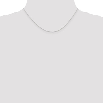 10K White Gold .5mm Carded Cable Rope Chain