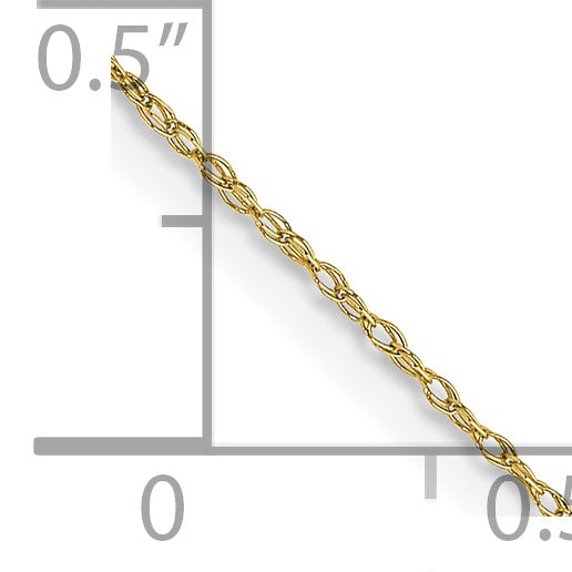 18 Inch 10Ky .5 mm Cable Rope Chain Necklace