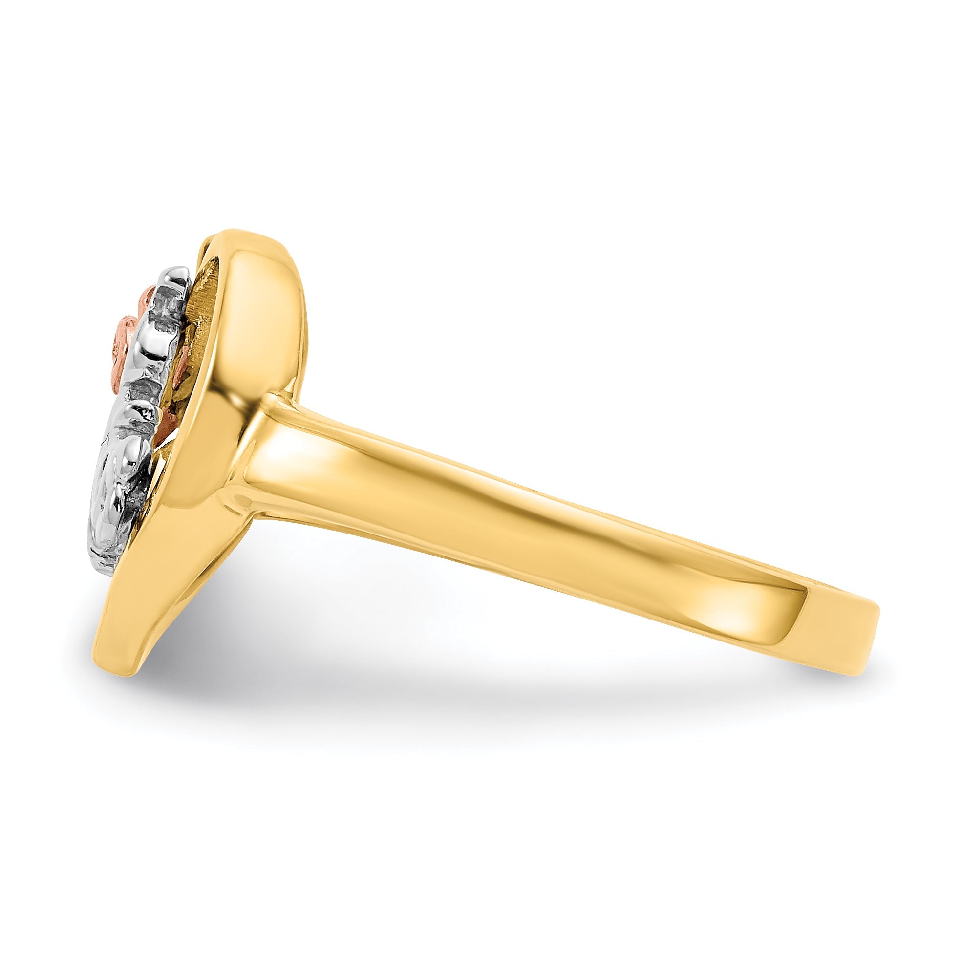 10K Two-Tone 10K & Rhodium 15 Anos Ring