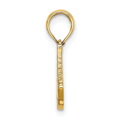 10K Yellow Gold 10K Polished A Script Initial Charm