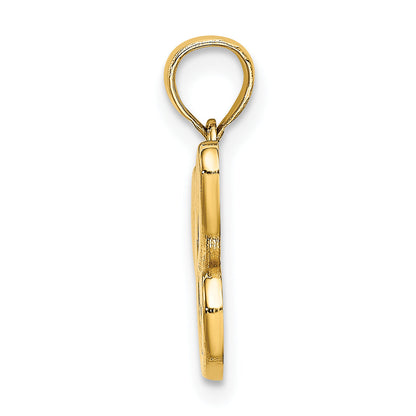 10K Yellow Gold 10K Polished C Script Initial Charm