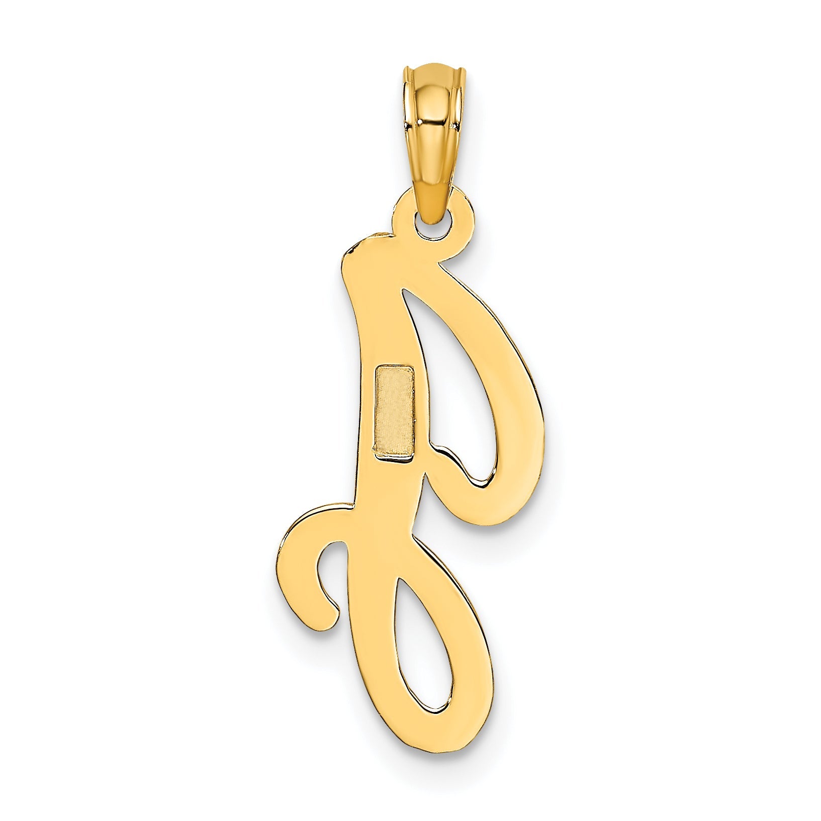 10K Yellow Gold 10K Polished J Script Initial Charm