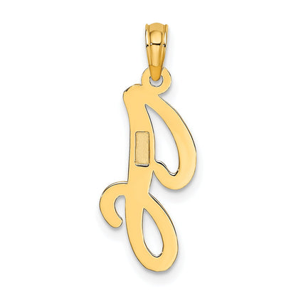 10K Yellow Gold 10K Polished J Script Initial Charm