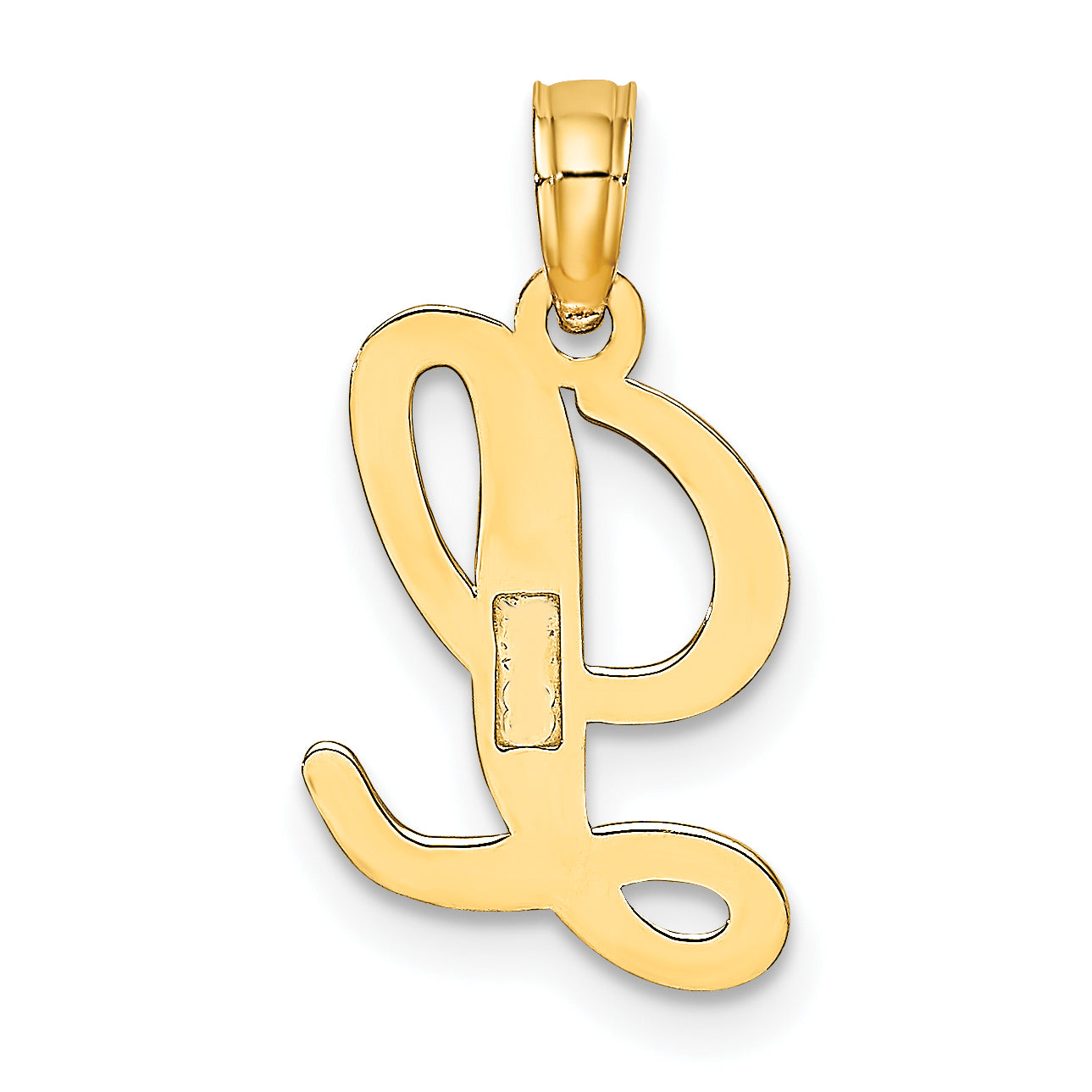 10K Yellow Gold 10K Polished L Script Initial Charm