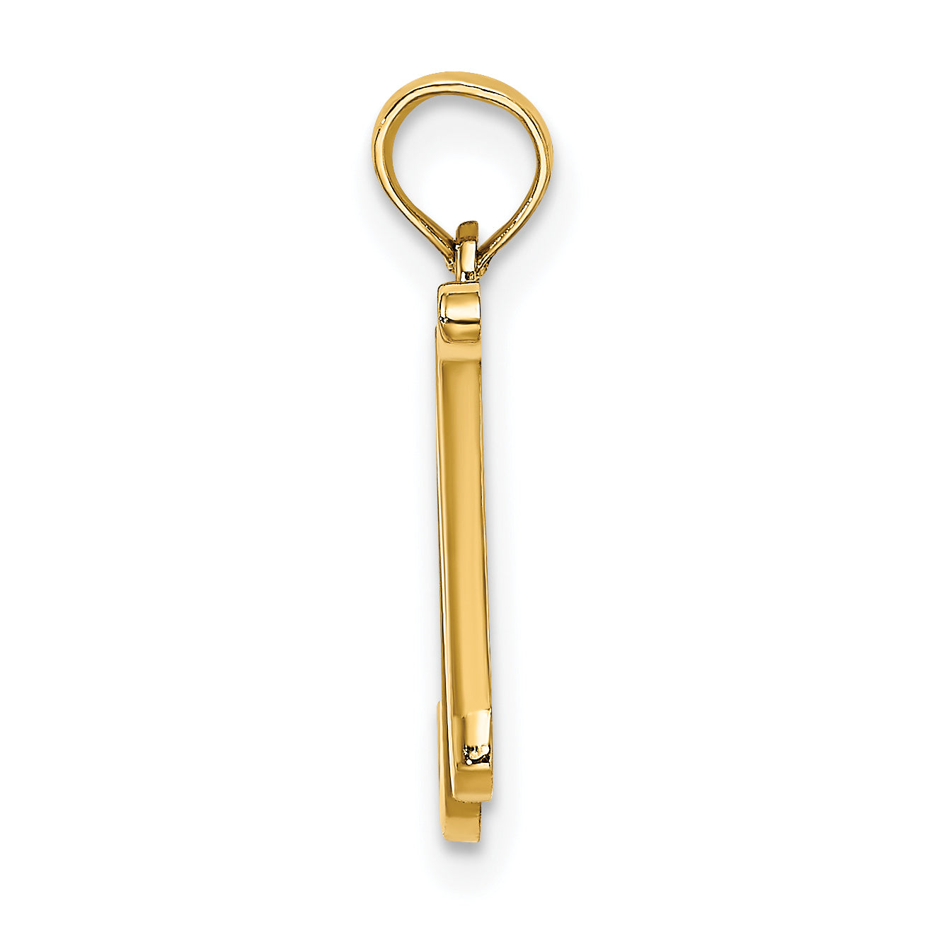 10K Yellow Gold 10K Polished N Script Initial Charm