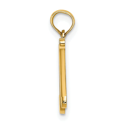 10K Yellow Gold 10K Polished N Script Initial Charm