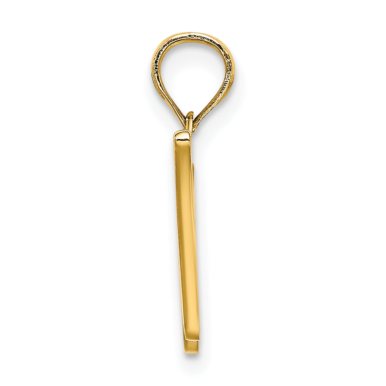 10K Yellow Gold 10K Polished W Script Initial Charm